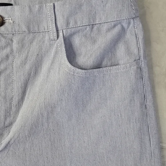 NWT J. Crew Factory Cropped Pants Blue White Stripe High Rise Wide Leg 29 - Picture 6 of 12